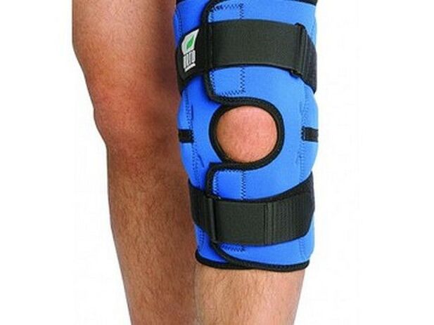 Fixing bandage to reduce the load on the knee joint during exacerbation of arthrosis