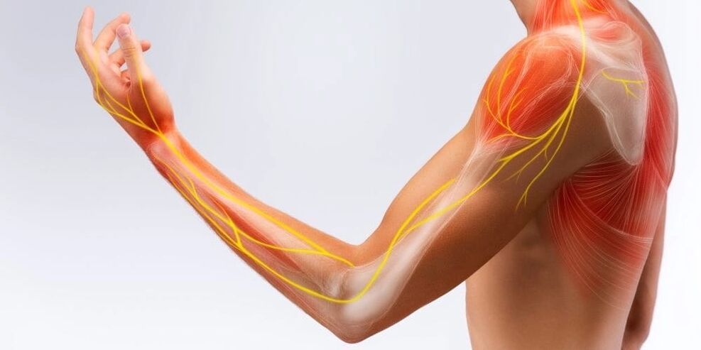 Pain and numbness in the fingers indicate damage to the ligaments due to stenosing ligamentitis